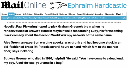 Daily Mail welcomes Paul Pickering’s “Lucy”